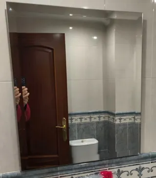 Espejo de pared madera y cristal