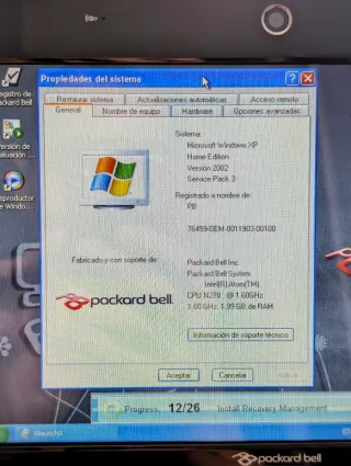 Mini portátil Packard Bell