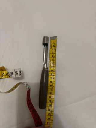 Attrezzo vintage acciaio inox e legno