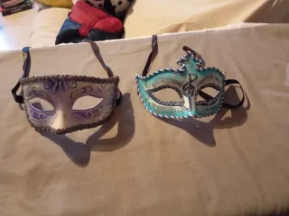 Máscaras de Carnaval Morado y Turquesa
