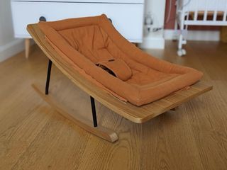 Hamaca para bebé diseño madera y tela