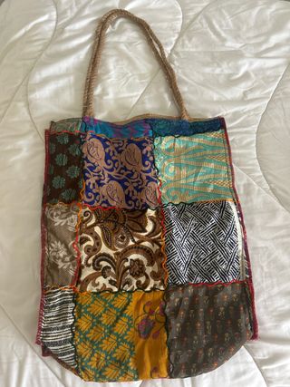 Bolso de tela patchwork estampado