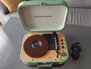 Tocadisco Vintage Verde ( CON GARANTÍA)