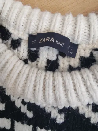 Jersey Zara Talla S Negro/Blanco
