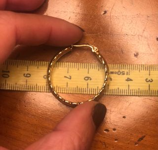 Pendientes aro trenzado oro