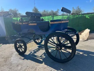 Carruaje bis a bis con ruedas neumáticas