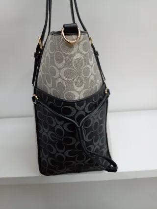 Borsa donna beige e nera