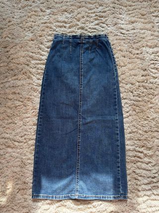 Falda vaquera larga azul