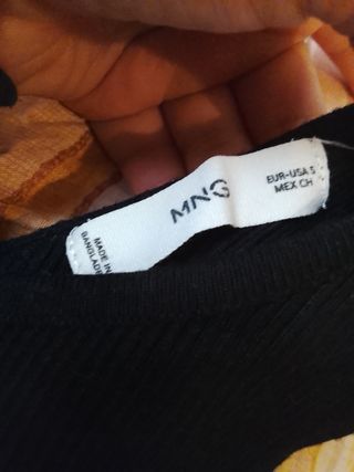 Mango Top Negro Espalda Abierta