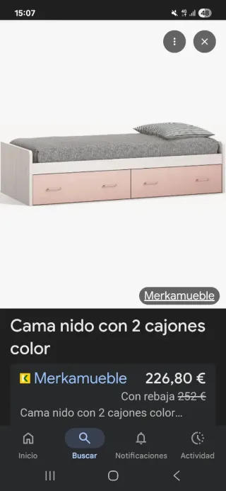 Cama nido con cajones Merkamueble