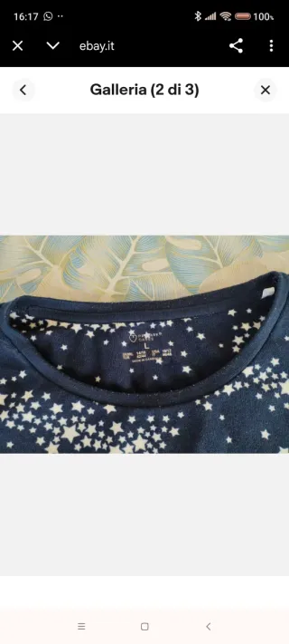 Pigiama donna blu con stelle