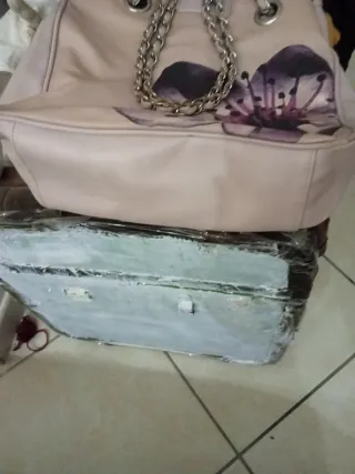 Borsa Camomilla con fiore viola