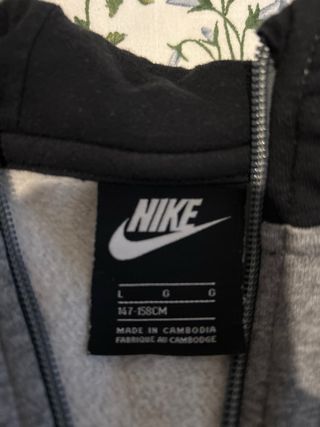 Sudadera Nike niño gris y negra