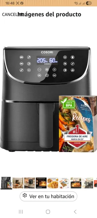 Freidora de aire. Cosori 5.5L