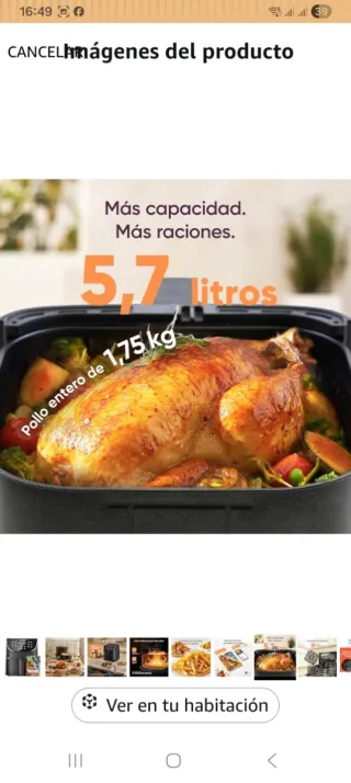 Freidora de aire. Cosori 5.5L