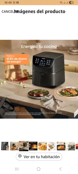 Freidora de aire. Cosori 5.5L