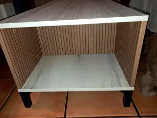 Mesa de centro moderna madera y mármol