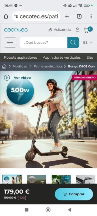 Patinete Eléctrico Cecotec Bongo D20E Connected