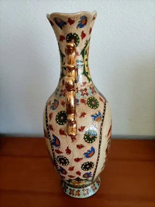 Jarrón estilo Satsuma Cerámica Dorado