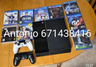 PS4 500GB Negra + Volante y Soporte