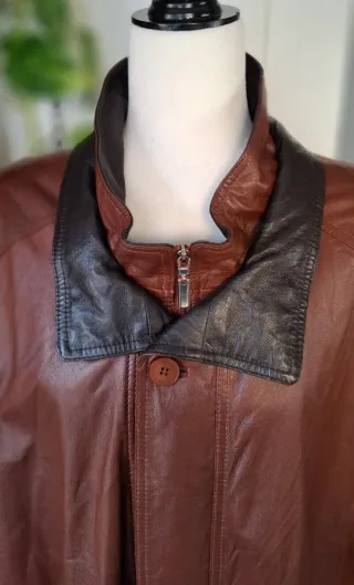 Chaqueta de Piel Lujo Marrón