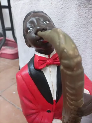 Figura cerámica Art Deco Jazz band El Saxofonista