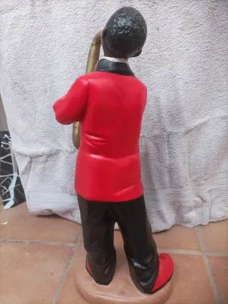 Figura cerámica Art Deco Jazz band El Saxofonista