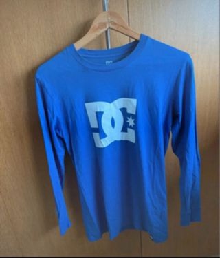 Camiseta DC Manga Larga Azul talla XS