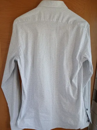 Camisa Pierre Cardin Estampada Azul/Blanco