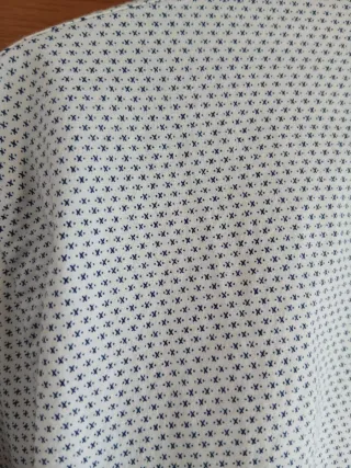 Camisa Pierre Cardin Estampada Azul/Blanco