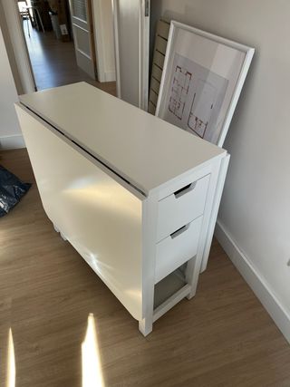 Tavolo da pranzo pieghevole NORDEN bianco