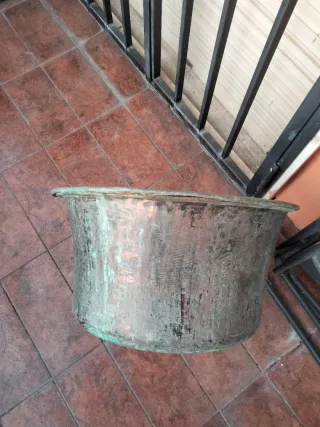 Paiolo in rame antico portavasi