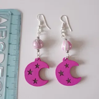 Pendientes Luna Buganvilla