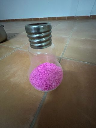 Bombilla Decorativa Rosa Transparente