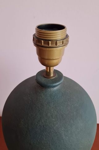 Lámpara de mesa vintage cerámica verde