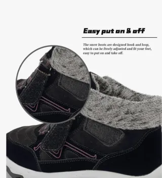 Botas de invierno, apta para la nieve.