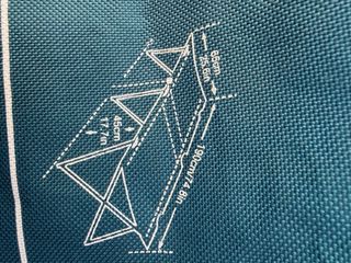 Cama plegable camping azul