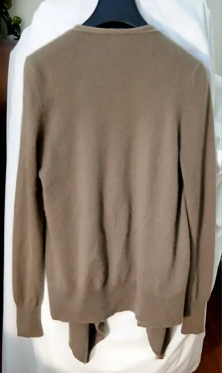 Stola Cardigan Calvin Klein marrone cachi cashmere