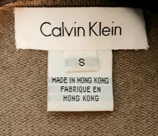 Stola Cardigan Calvin Klein marrone cachi cashmere