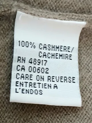 Stola Cardigan Calvin Klein marrone cachi cashmere