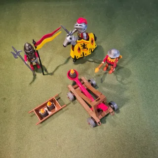 Playmobil Caballeros con Catapulta y Soldados