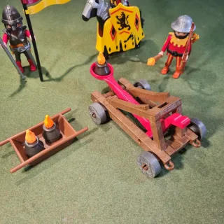 Playmobil Caballeros con Catapulta y Soldados