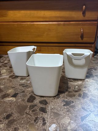 3 Cubos Ikea Sunnersta Blancos