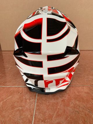 Casco Airoh Enduro Cross Blanco Rojo