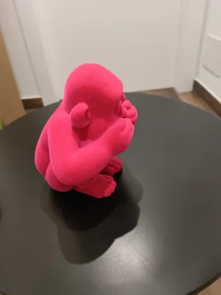 Scimmietta fucsia in tessuto