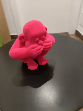 Scimmietta fucsia in tessuto