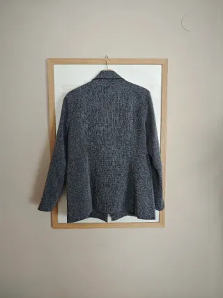 Americana/Blazer oversize gris jaspeado