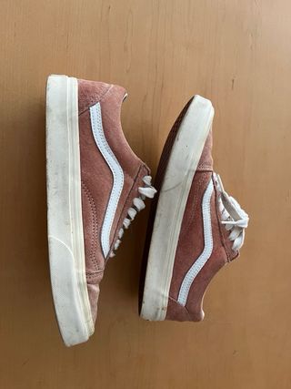 Zapatillas Vans T.38 Rosa y Blanco