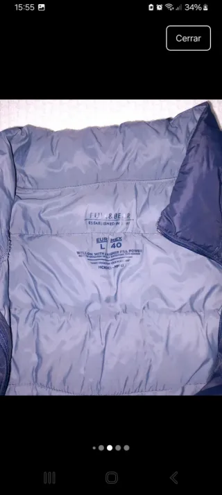 Chaleco Pull & Bear Azul Marino talla L