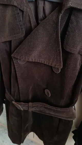 Chaqueta 3/4 mujer solapas y cinturón